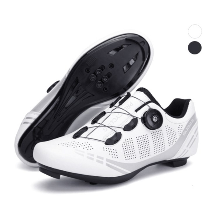 SUB22 자전거 경량 로드용 클릿슈즈 사이클 신발 고급형, 270, 화이트