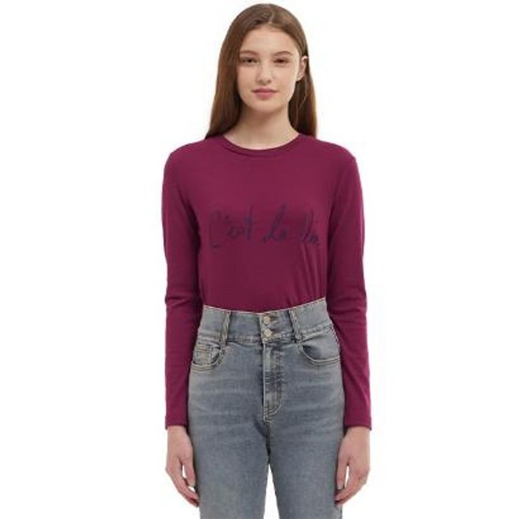 플라스틱아일랜드 레터링 자수 티셔츠 PN3CL881