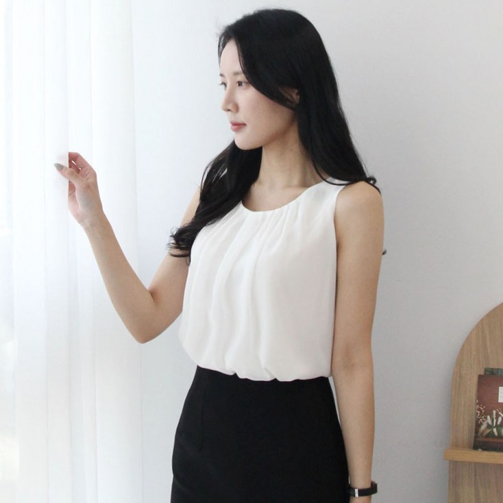 비침없는 민소매블라우스 면접블라우스 나시블라우스5588