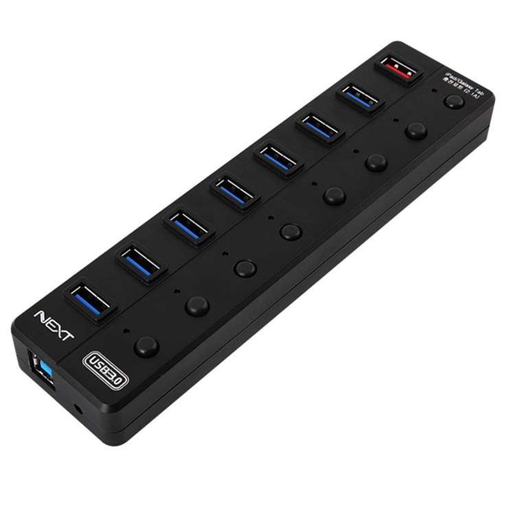 NEXT UH308 USB3.0 7포트 1포트 충전포트지원 유전원허브 NEXT UH308 USB3.0 7포트 1포트 충전포트지원 유전원허브