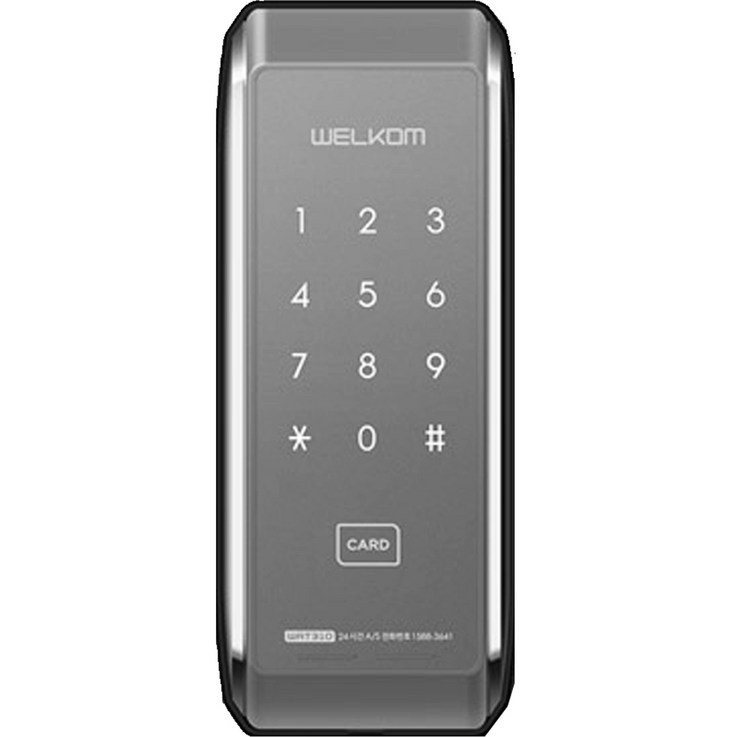 웰콤 샷시문 전용 디지털 도어락 WAT310 + 카드키 4p 세트, WAT310(도어락), 방문설치 1301008917
