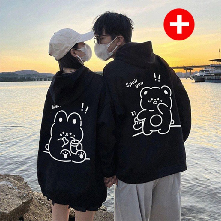 AOUGK 11 남성 여성 곰돌이 후드티 캐릭터 후드 맨투맨 빅사이즈 커플티 오버핏 코트 봄가을 AOUGK 11 남성 여성 곰돌이 후드티 캐릭터 후드 맨투맨 빅사이즈 커플티 오버핏 코트 봄가을