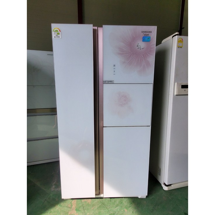 (중고냉장고)삼성지펠 홈바 강화유리 양문형냉장고 700리터급, 700리터급