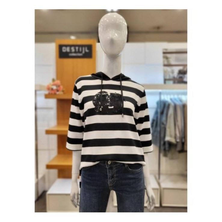 데스틸 NC엑스코  엘리 줄지 후드 니트  D2223SW1799F
