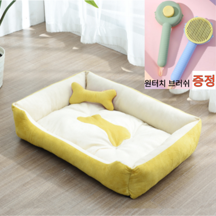 밸류플로우 반려동물 마약 방석, 1개, 옐로우 밸류플로우 반려동물 마약 방석, 1개, 옐로우