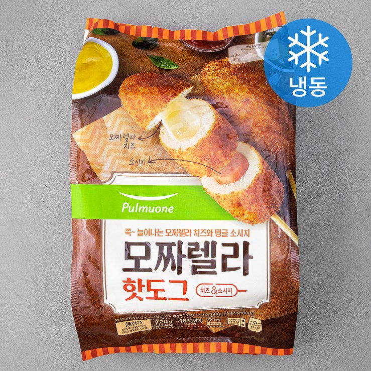 풀무원 모짜렐라 핫도그 냉동, 720g, 1개 풀무원 모짜렐라 핫도그 냉동, 720g, 1개