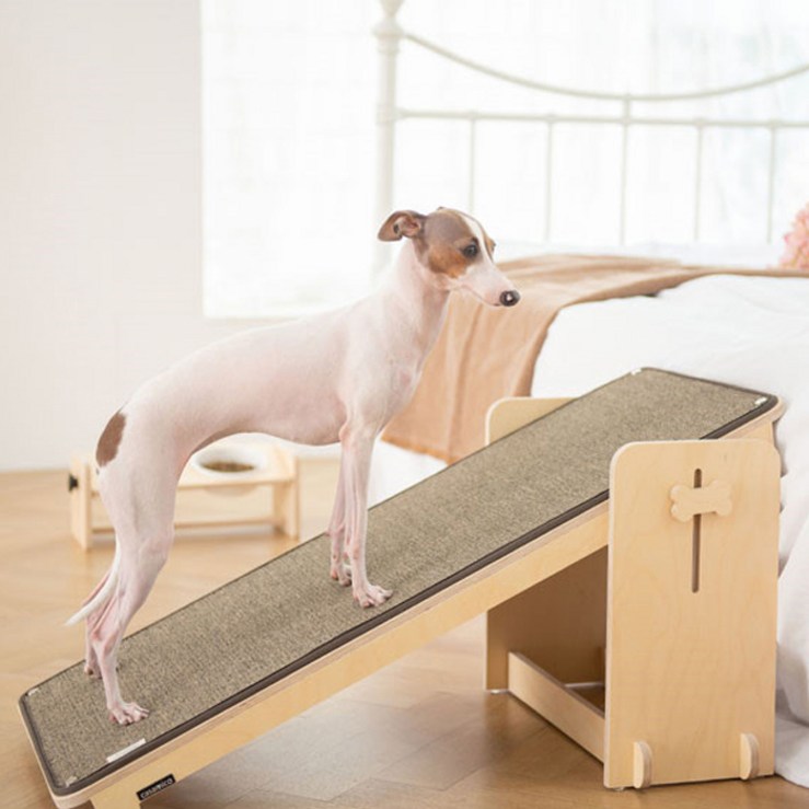 까사미코 높이조절 강아지 계단 원목 슬라이드 스텝