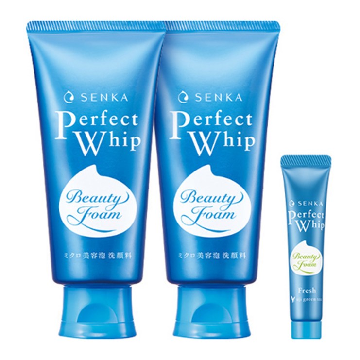 센카 퍼펙트 휩 페이셜 워시 클렌징 폼 120g 2p  클렌징 폼 15g, 255g, 1세트