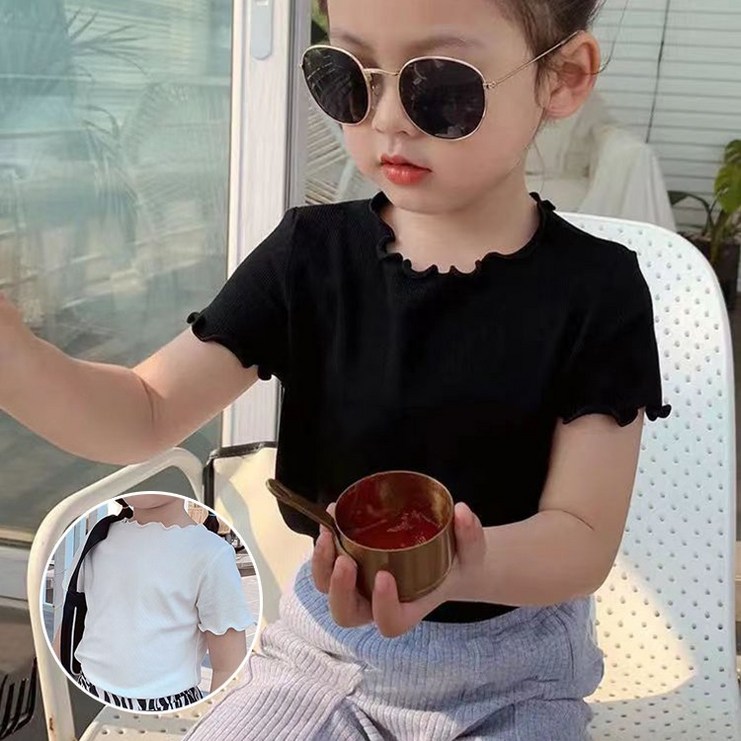 뽀뽀뽀 아동복 여아 프릴 반팔티 유아 키즈 아동 어린이 여름 상의 반팔 티셔츠 뽀뽀뽀 아동복 여아 프릴 반팔티 유아 키즈 아동 어린이 여름 상의 반팔 티셔츠