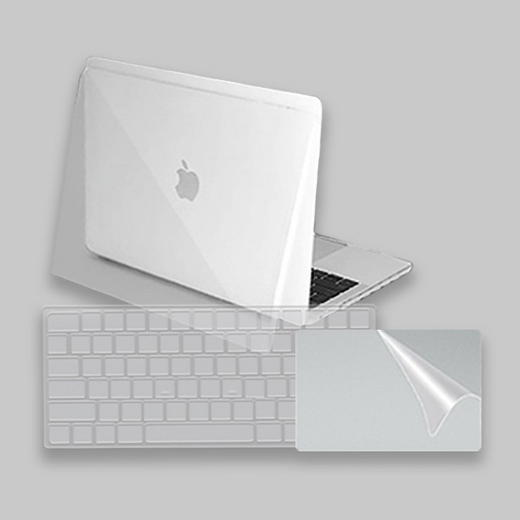 맥북프로 와이즈 맥북프로 15인치 풀세트 (투명하드케이스 + 투명키스킨 + 트랙패드필름) A1398
