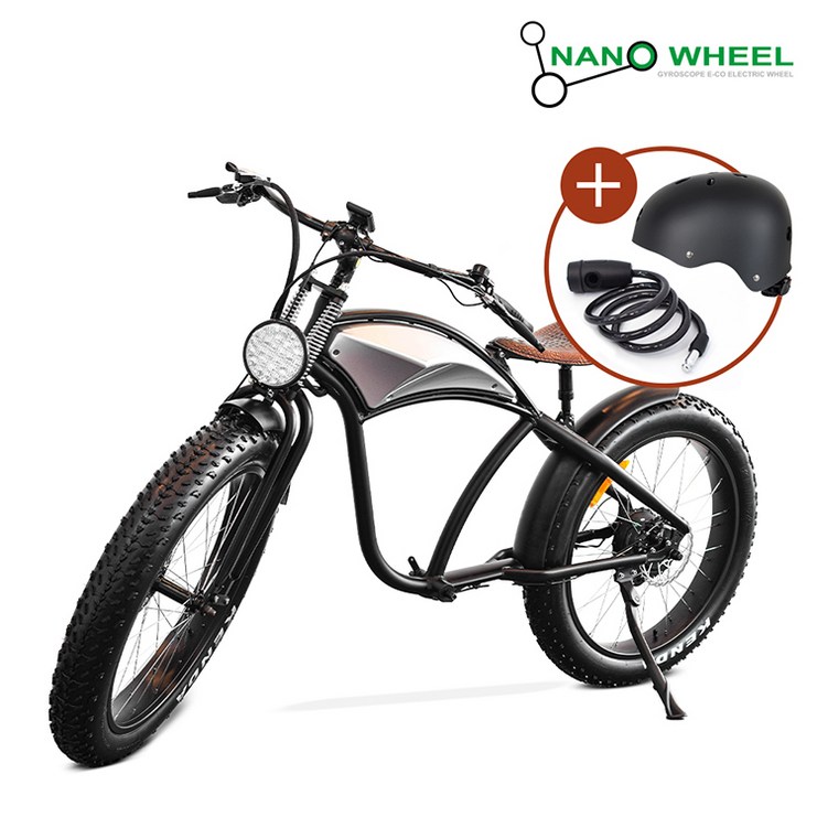 [나노휠] 신상품 전기 전동스쿠터 레트로 자전거 자토바이 맥스 MAX 26, 단품