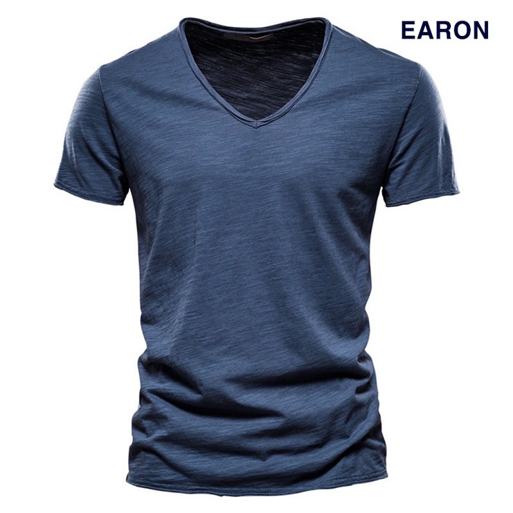 EARON 브이넥 링클 반팔 티셔츠 EARON 브이넥 링클 반팔 티셔츠