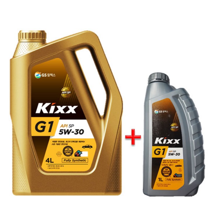 KIXX G1 5W30 SP 4L 1개 +1L 가솔린 엔진오일