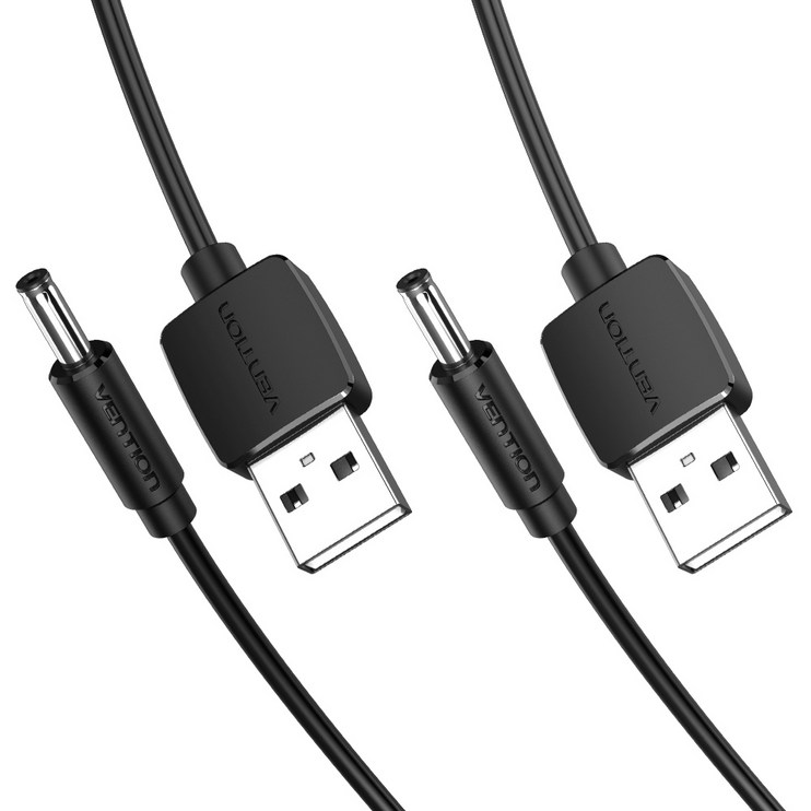 벤션 USB ADC 3.5mm 충전케이블 CEX, 0.5m, 블랙, 2개