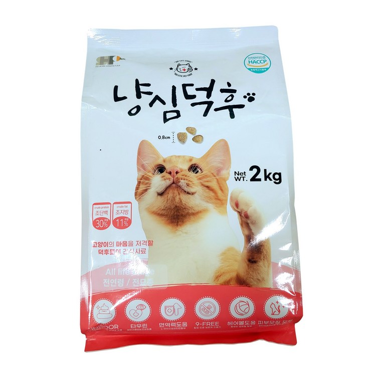 냥심덕후 고단백 고양이 사료 2kg, 단품