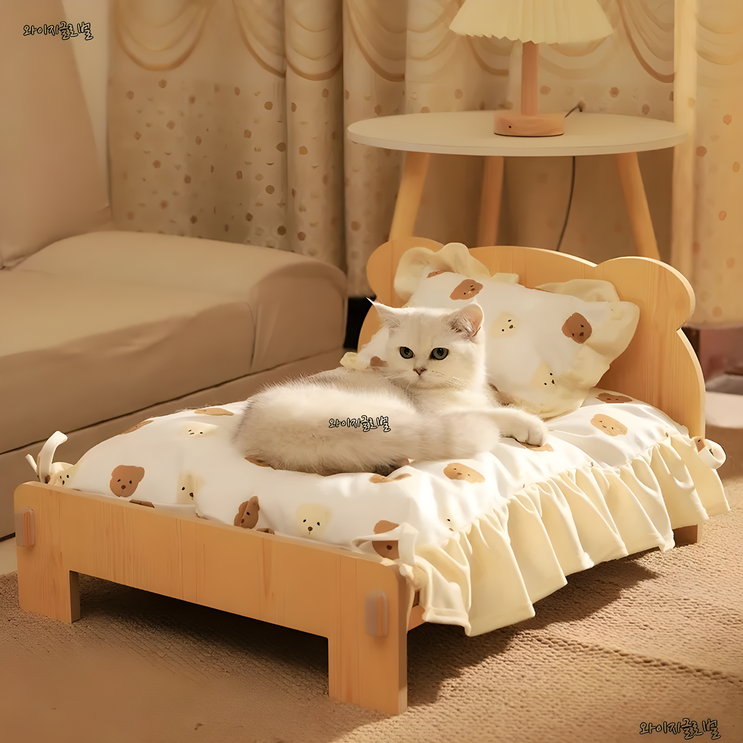 친환경 나무 고양이 침대 해먹 강아지침대 시트세트