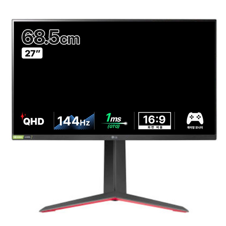 LG전자 QHD 울트라기어 게이밍 모니터, 68.5cm, 27GP830 LG전자 QHD 울트라기어 게이밍 모니터, 68.5cm, 27GP830