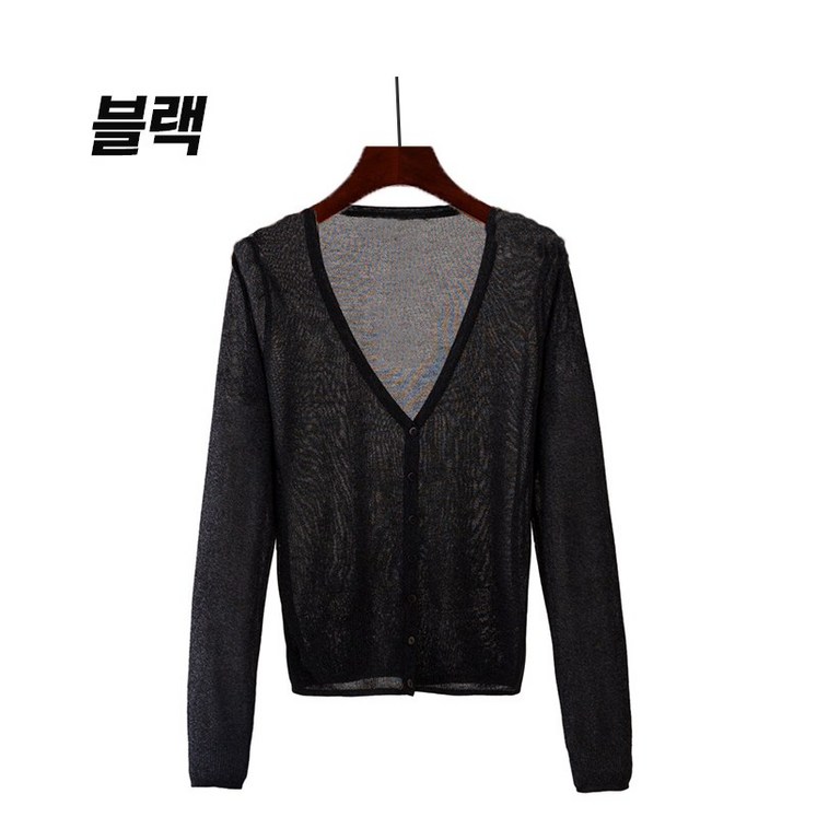 차쿠 여성 봄여름 가디건 환절기 가디건 블랙, 6컬러,한국당일발송