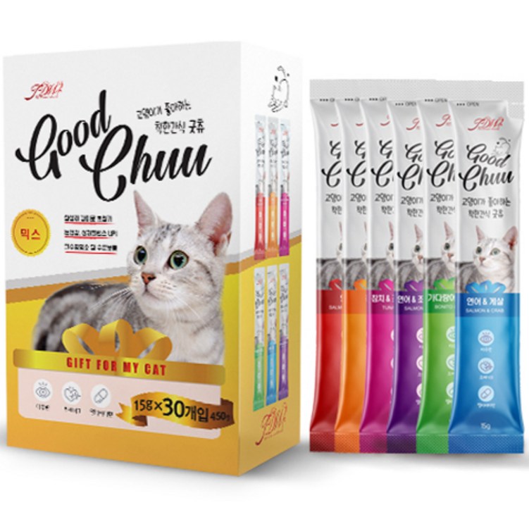 굿츄 고양이 간식 15g x 30p 굿츄 고양이 간식 15g x 30p