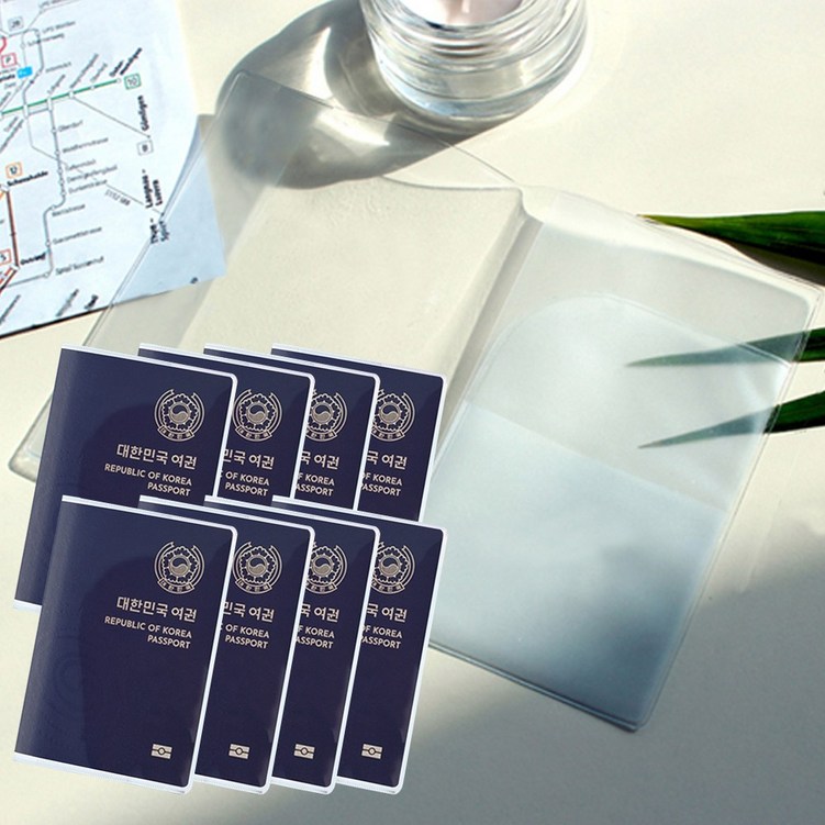 아펙토 신여권 구여권 공용 투명 여권케이스 4개1세트
