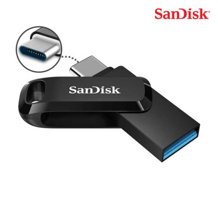 샌디스크 USB 32G 64GB 128GB C타입 OTG Ultra Dual Go 3.1 고용량 유에스비 32기가 SDDDC3, 32GB