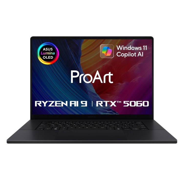 에이수스 2025 프로아트 P16 라이젠 AI 라이젠 AI 300 시리즈 지포스 RTX 5060, 나노 블랙, 2TB, 32GB, WIN11 Home, H7606WMME027W