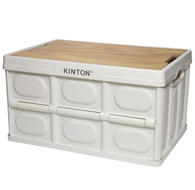 킨톤 밀키 캠핑 폴딩박스  테이블 상판 대형 57L 세트, 오크MOI9