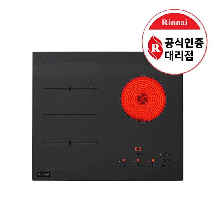 린나이 3구 빌트인 하이브리드 전기레인지 HYF3200N 타공사이즈 560×430480 공용