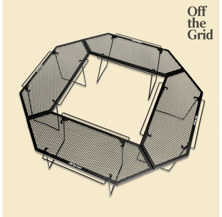 오프더그리드 아이언 헥사곤 메쉬 그릴 캠핑 화로대 테이블 2개 OfftheGrid, 블랙2P 오프더그리드 아이언 헥사곤 메쉬 그릴 캠핑 화로대 테이블 2개 OfftheGrid, 블랙2P