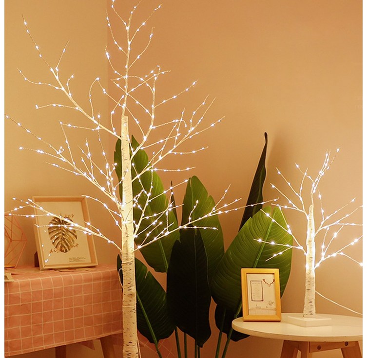 [품질보장] 메이리앤 LED 자작나무 트리 스탠드형 무드등 (조명 55/300/350/400) - 캠핑밈