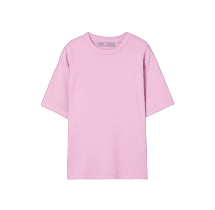 에잇세컨즈 체인자수 반팔 티셔츠 핑크 (323342LY4Y) - 투데이밈