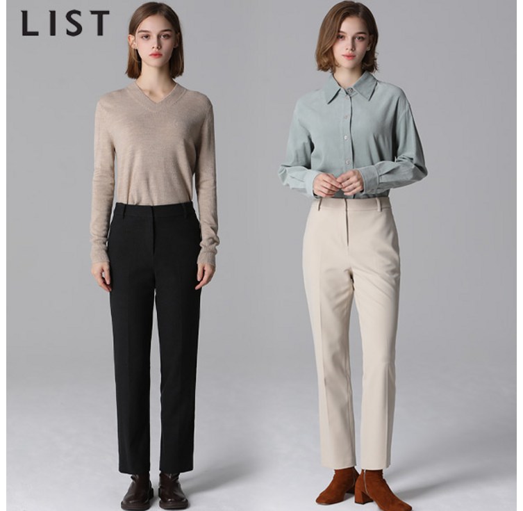 리스트LIST 탄탄한 포멀 슬림 팬츠 택가격178000원