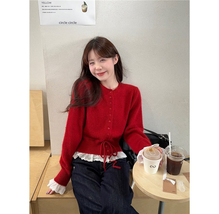 완스몰 레톤 허리 스트랩 가디건 cd32674