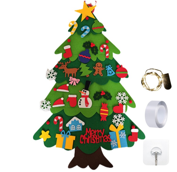 DIY 크리스마스 부직포 트리 펠트 벽트리 만들기 올인원 키트