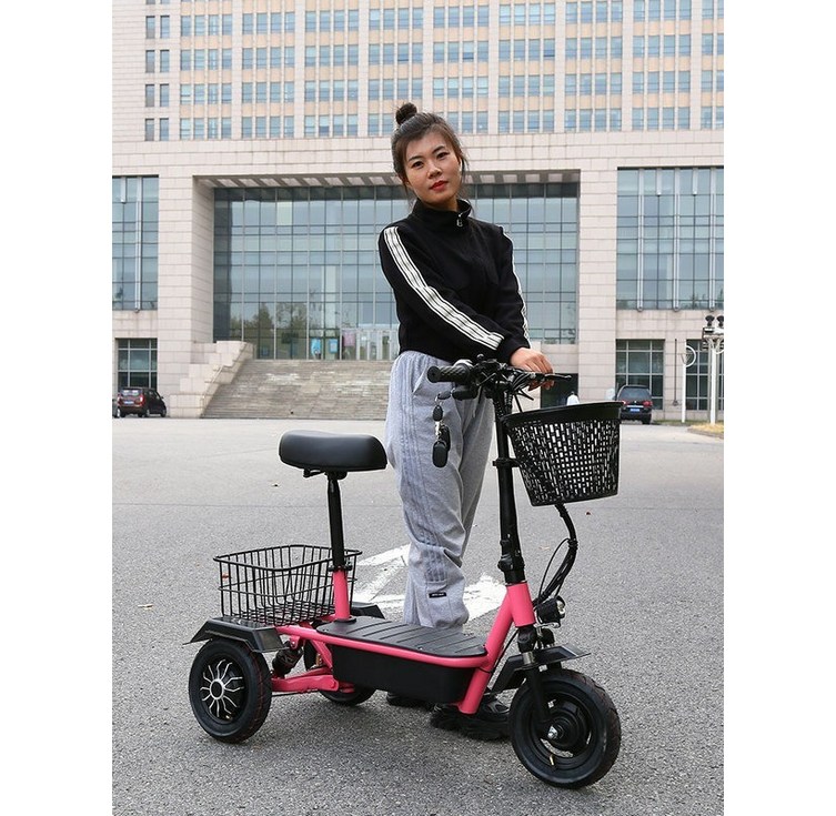 전기 자전거 배달용 퀵보드 가정용 2인승 스쿠터 키트 삼륜 접이식 소형 전동
