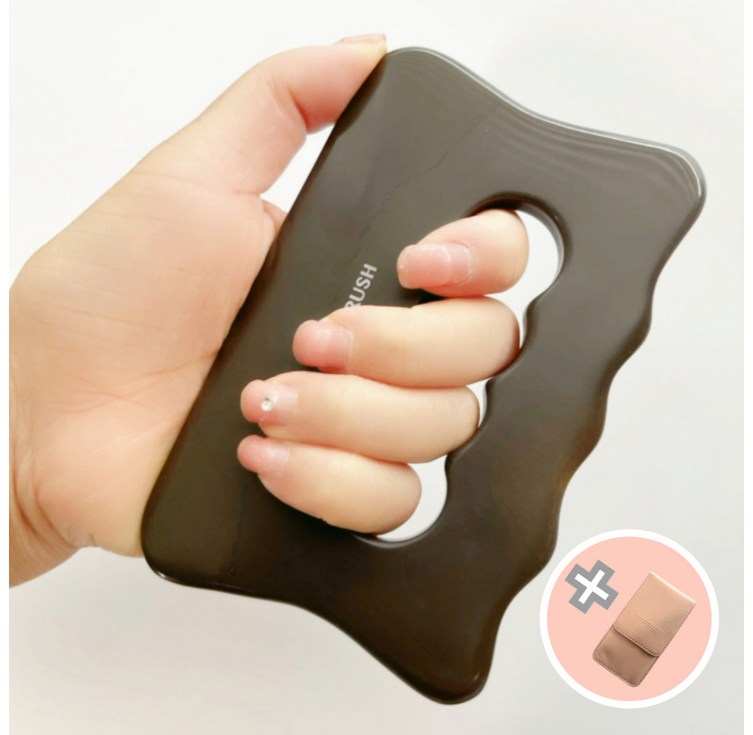 아넷브러쉬 천연석 바디괄사 마사지, 브라운, 1개