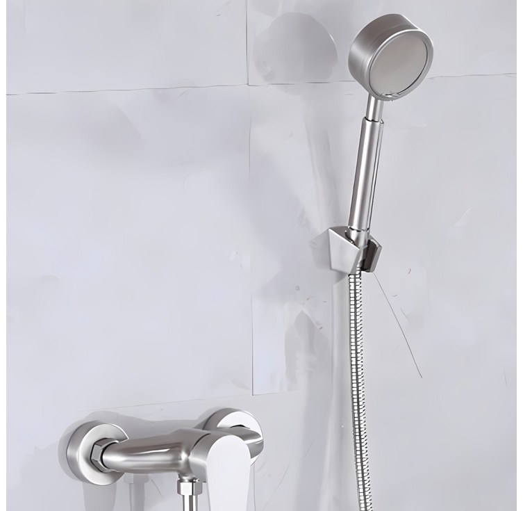 루벤하임 호텔식 절수 수압상승 스테인리스 샤워헤드  샤워호스 2m 세트