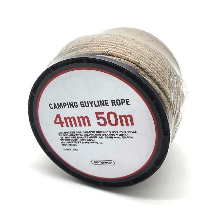 캠프웨이 반사 스트링줄 캠핑로프 4mm 50m 캠프웨이 반사 스트링줄 캠핑로프 4mm 50m