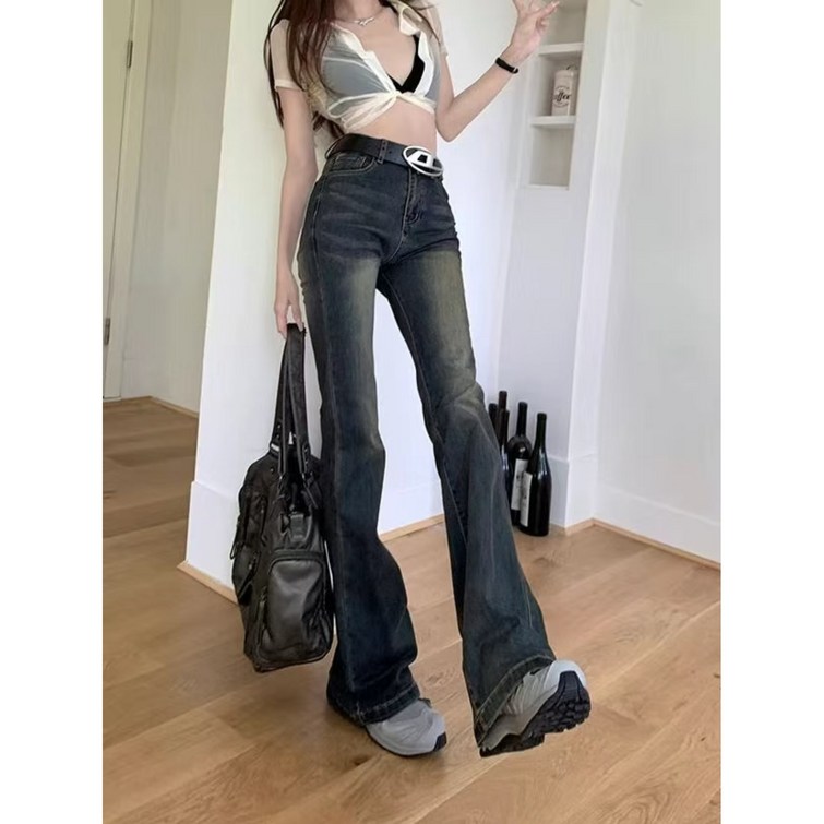 COSYEVNO 여자 데님 바지 청바지 하이웨이 슬림핏 팬츠 COSYEVNO 여자 데님 바지 청바지 하이웨이 슬림핏 팬츠