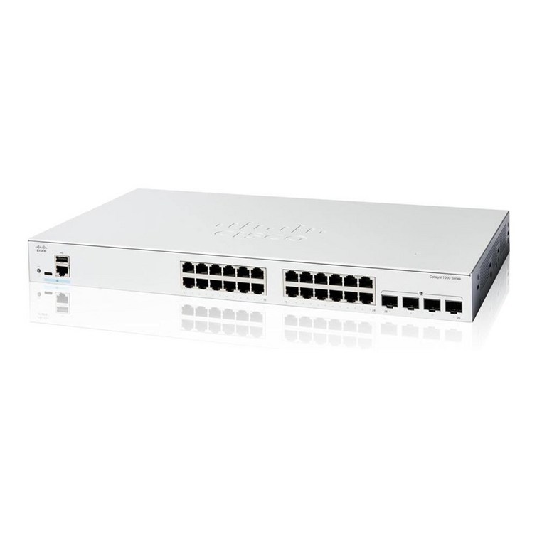 CISCO Catalyst 1200 24port 4x1G SFP C120024T4G 24포트 스위칭허브 CBS25024T4G 후속, 단일상품, 1개