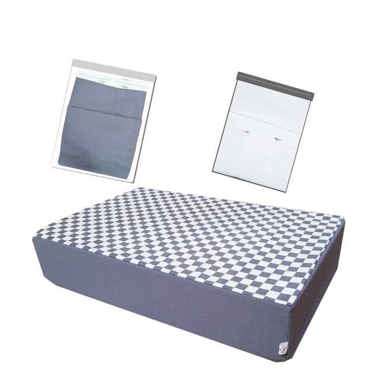 강아지계단 풀세트1단 40x60x12 면커버2장방수커버1장계단 스폰지1개 방수커버세탁시 교체용 면커버까지추가 커버 색상변경가능, 1단 브라운체크